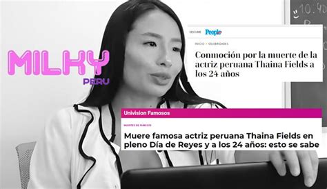 Thaina Fields FALLECIÓ hoy: Milky Perú se pronuncia sobre。